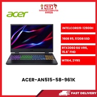 ACER-AN515-58-961K-INTELCOREI9-12900H,16GBR5,512GBSSD,RTX30606GVR6,15.6"FHD,W1164,2YRS