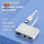 WITTEMY Type-C to 3.5m Tablet Headphone 3 in 1 Audio Converter