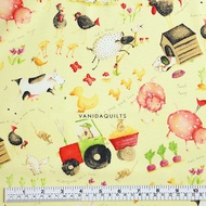 American Cotton Fabric Imported Genuine Size 1/2 Yard (Code EIEIO-02)