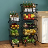 Kitchen Vegetable Basket Kitchen Shelf Layered Kitchen Organizer Trolley Rack Stackable