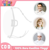 10pcs Transparent Hygienic Canteen Mask Face Shield Mouth Cover Chef Restaurant Water Splash Protect