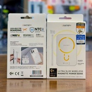 門市全新現貨!! Usatisfy 5000mAh 超薄先鋒Qi2認證快充多設支援磁吸無線行動電源(MagSafe適配) US-001（2色：銀色，灰色）