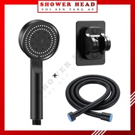 Shower Head, Black 5-Mode Booster Nozzle, Adjustable Water Mode, Water Saving
