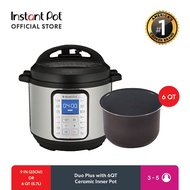 Instant Pot Duo PLUS 9-IN-1 with 6QT Ceramic Pot, Multi-Use Smart Pressure 6 Quarts (5.7 Liters)