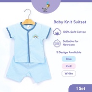Beeson 0-3M Set Baju Bayi Lelaki Perempuan / Baby Boy Girl Newborn Clothing Knit Suit Set Short Slee
