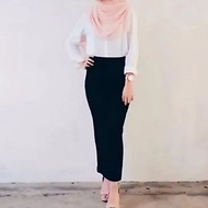 7/8 span skirt / Work span skirt / midi scuba span skirt