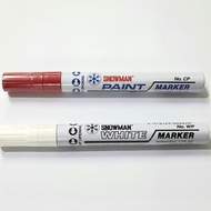 Snowman Paint Marker White / Red Permanent wp Iron Marker