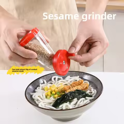 Sesame-Seed Grinder,75ml Sesame-Seed Dispenser,Multifunctional Kitchen Seed-Grinding Tool,Manual Ses