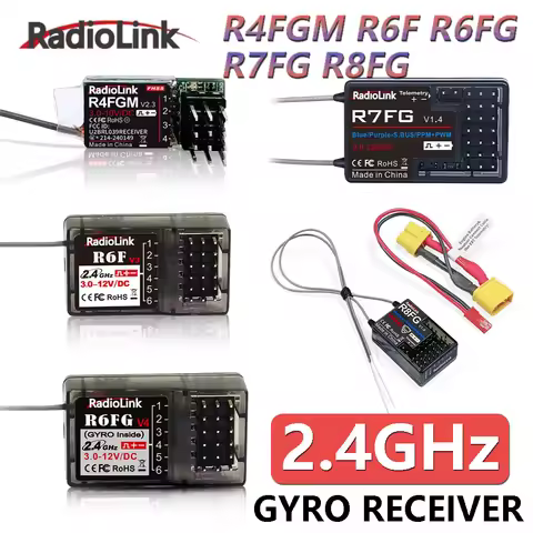 Original Radiolink R4FGM R6F R6FG R7FG R8FG 2.4GHz Gyro Receiver for RC4GS RC6GS T8FB T8S RC8X Trans