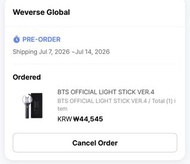 現貨 BTS Army Bomb 阿米棒 防彈少年團 四代手燈 Official Light Stick Ver.4