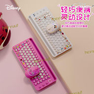 【品質認證】【滿額】迪士尼ipad妙控鍵盤無線可充電靜音辦公適用手機平板專用外接筆記型電腦帶卡槽滑鼠套組女生