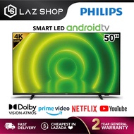 Philips 50 Inch 4K UHD Android TV | Netflix &amp; Youtube | Dolby Vision Atmos | Voice Control 50PUT7406 | Smart TV | 50" Television
