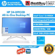 HP AIO Desktop PC (I3-1115G4/4 GB/256 GB/Integrated/W10H) 24-DF1133D