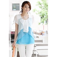 Glamour Chiffon Blouse (Blue) 12623