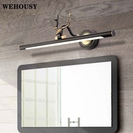 WEHOUSY American All-copper Antler Light Luxury Bathroom Cabinet Mirror Front Wall Sconce Led Mirror Light Bathroom Toilet Bathroom Vanity Light Mirror Cabinet Waterproof Fog Mirror Lamp