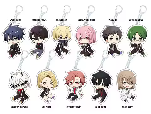 Anime Fans Gifts Tougen Anki Petanko Jin Kogasaki Naito Mudano HD Figures Acrylic Keychain Ornament 