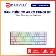 AKKO FUN68 HE White Glare Magnetic Switches White - Genuine Product