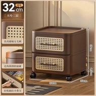 Others - 抽屜式收納櫃 免安裝客廳零食櫃 臥室落地式帶輪床頭櫃 可移動收納箱（快遞送貨上門）