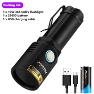 Alonefire X901UV 365nm 10W Uvไฟฉายเเสงอัลตราไวโอเล็ตไฟฉายUSBที่ตรวจปัสสาวะแมวสัตว์เลี้ยงคราบScorpion