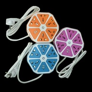Electrical plug 4-hole and 4-port USB electrical socket with lime and bright color model Diameter 12