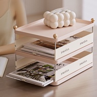 Desk Work Seat A4 File Information Rack Desk Layered Organizing Rack Creative French Multifunctional