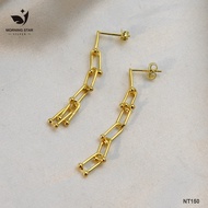 KOI Morning Star Top Silver 2022 Gold Plated 92.5 Italy Elegant Dangling Earrings