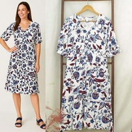 RE552 L1z Cl4ib0rne V-Neck Linen Midi Dress M65