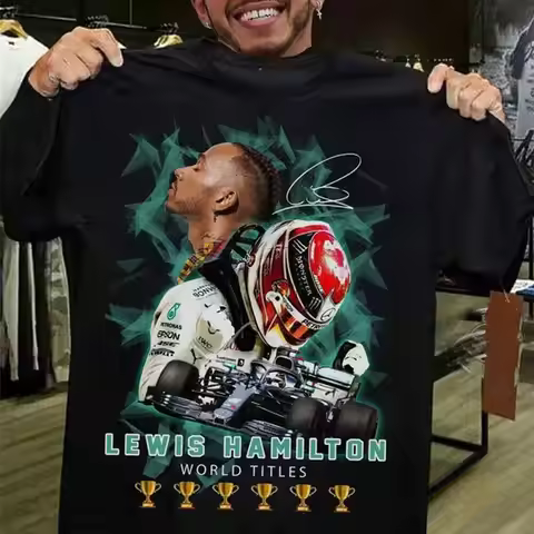 Rare Lewis Hamilton World Titles Shirt Classic Black S-234XL T-Shirt THAEB02529