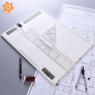 [utruiut0k] Multifunctional Drawing Board Drafting Table A3 Adjustable Angle Drafting Table Sliding 