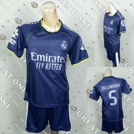 Kids R Football Jersey Set. Madr1d CF Away 2026 Latest Bellingham