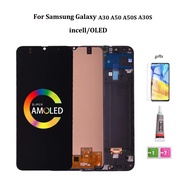OLED with Frame For Samsung Galaxy A30 A50 A30S A50S LCD Display with Touch Screen