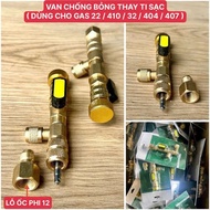 Anti-scald valve, gas charging valve r22, r410, disassemble and replace gas refill core,