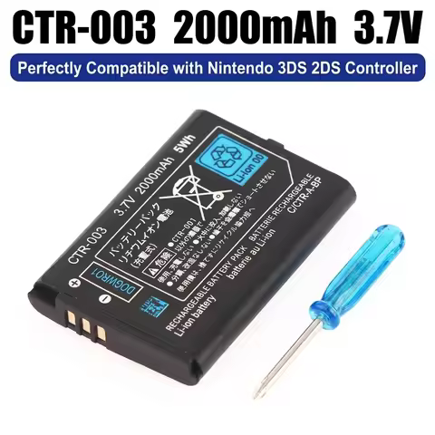 CTR-003 3.7V 2000mAh Rechargeable Lithium Ion Battery For Nintendo 3DS 2DS N3DS Game Console CTR003 