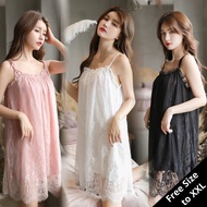 READY STOCK Sweet Princess Loose Design Plus Size Sexy Lingerie Sleepwear Nightwear Pyjamas Baju Tid