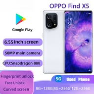 Used-0PP0 Find X5 【Curved screen】Google Play Supported Dual SIM 5G 50MP Hasselblad Camera （5G）Smartp