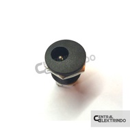 DC Female Socket PVC PLASTIC - ROUND | Round DC Socket + Nut
