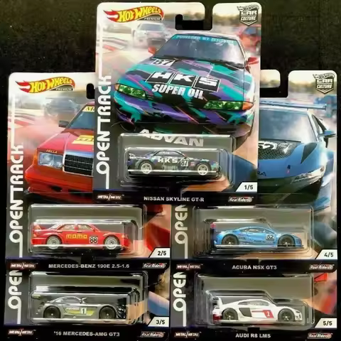 Genuine Hot Wheels Nissan Skyline GTR BENZ 190E-2 AMG GT3-3 BNR32 Series 1:64 Scale Diecast Cars Col