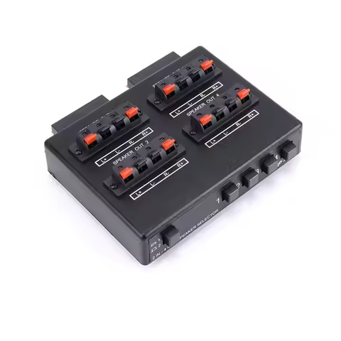 N33R_SP-24 Mini 2-IN-4-OUT Stereo Audio Selector Amplifier Switcher Box