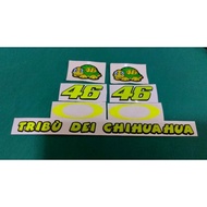 Sticker3m46 Rossi Turtle Helmet Visor Set