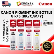 CANON ORIGINAL GI-75 PIGMENT INK BOTTLE (BK/C/M/Y) FOR GX1070 GX2070 GI-75BK GI-75C GI-75M GI-75Y