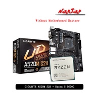 AMD Ryzen 5 5600G R5 5600G CPU + GIGABYTE GA A520M S2H Motherboard Suit Socket AM4 CPU + Motherbaord