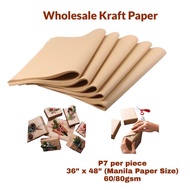 PLASTIC FOR CLOTHES PACKAGINGPACKAGING✽✶❃60/80gsm Brown Kraft Paper 36” x 48” For Gift Wrap