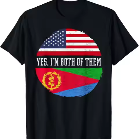 Half American Eritrean Usa Flag Eritrea Heritage Dna T Shirt