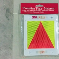 3M Probation Plate (Reflective License Plate) P Plate - For Front and Back Windshield (2pcs)
