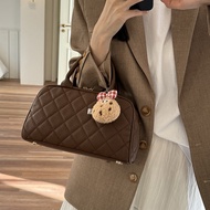 JIVIVIL kim cương rô Thêu Túi nữ đeo chéo túi xách xách tay túi Bowling Túi dáng gối