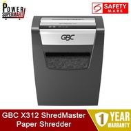 GBC X312 Paper Shredder. Maximum 12-13 Sheets of Paper per Pass. 23 Litre Bin Holds up to 200 Sheets