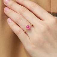 歐洲古典金珠彩色剛玉18k金戒指紅寶石戒指藍寶石戒指對戒