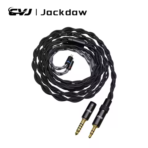 CVJ Jackdaw Oxygen-Free Copper Earphones Upgrade Cable 1.25m Length 3.5mm plus 4.4mm Plug Audio Upgr
