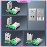 Star USB 2 0 Socket Connector USB 4Pin Type C 5Pin PCB Mount Socket Straight Insert PCB Connector Re