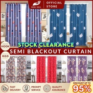 PALING MURAH ⚡ Langsir Tingkap Pintu Siap Jahit READY STOCK Cangkuk Rod Tirai Semi Blackout Door Window Curtain C#SC